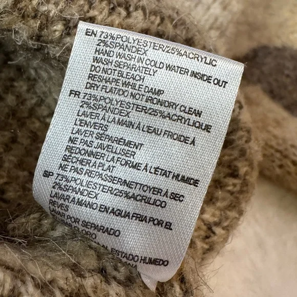 Anthropologie Moth Super Soft Neutral Camo Crewneck Knit Sweater - Picture 9 of 12